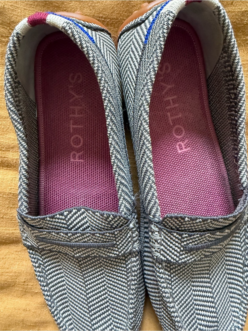 Rothy's Women’s Grey Herringbone Slip-On Loafers - Picture 8 of 8